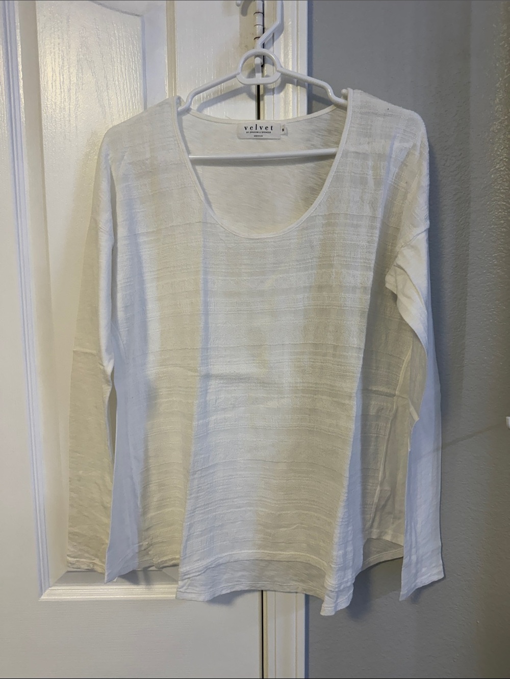 Velvet Long-sleeve Top